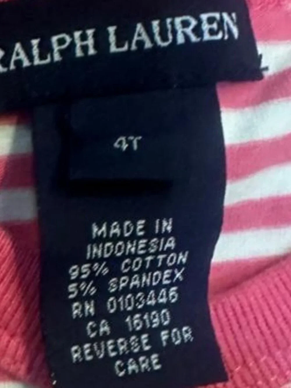NWT Ralph Lauren girl’s pink and white striped tank top size 4T #preppy #summer